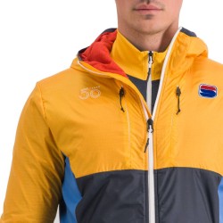 Vintersport jakke Sportful Anima Cardio Tech Wind Jacket blå denim / gul